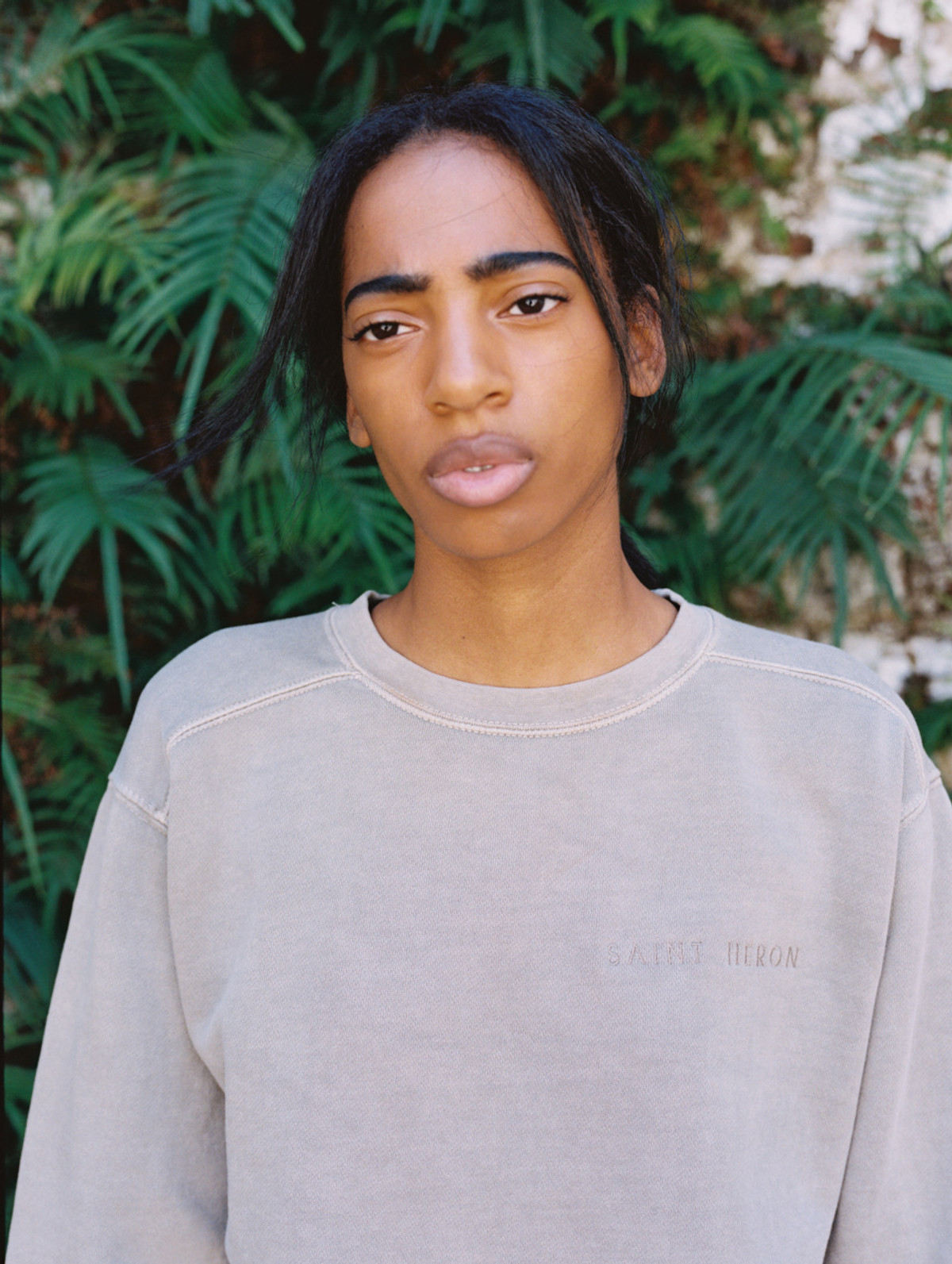 SAINT HERON UNISEX CREWNECK SWEATSHIRT - KHAKI/KHAKI