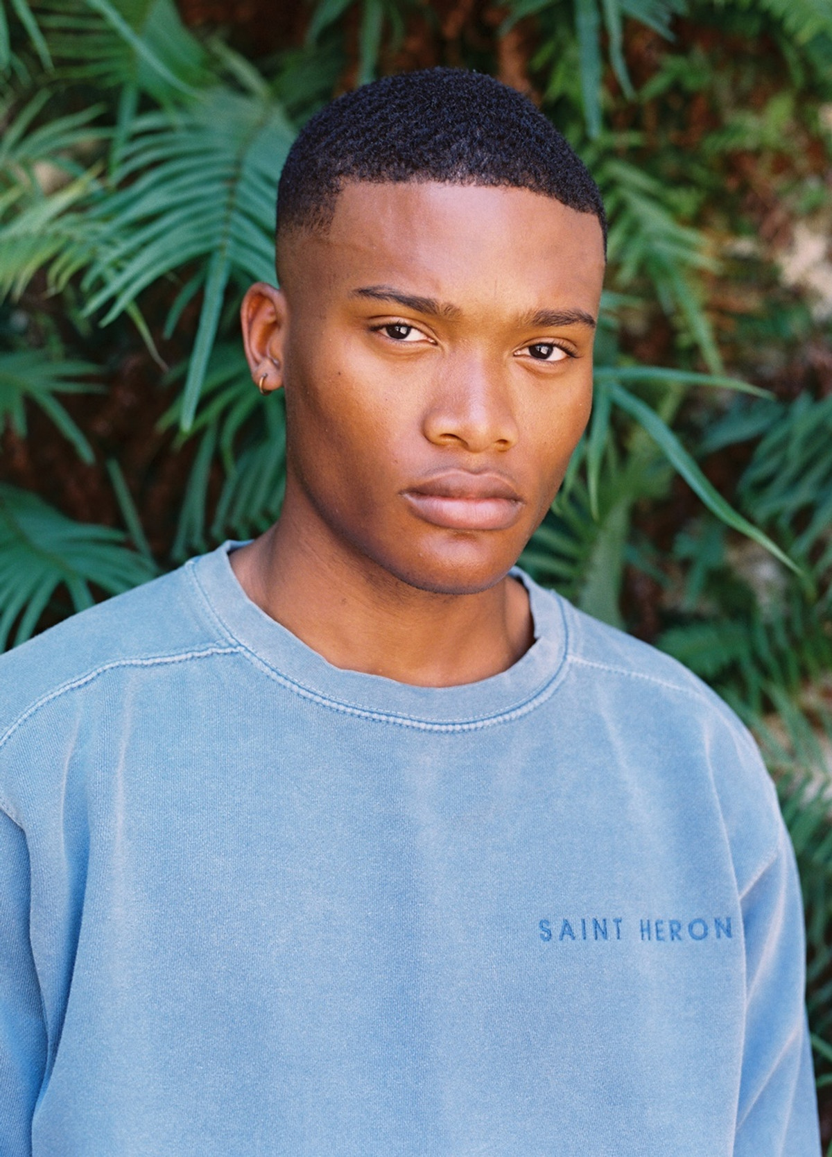 SAINT HERON UNISEX CREWNECK SWEATSHIRT - BLUE/BLUE