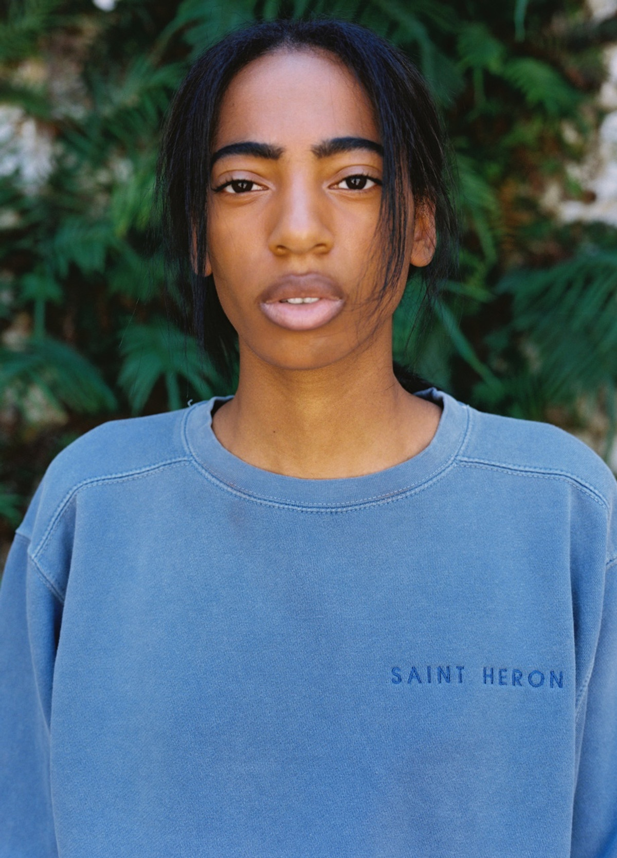 SAINT HERON UNISEX CREWNECK SWEATSHIRT - BLUE/BLUE