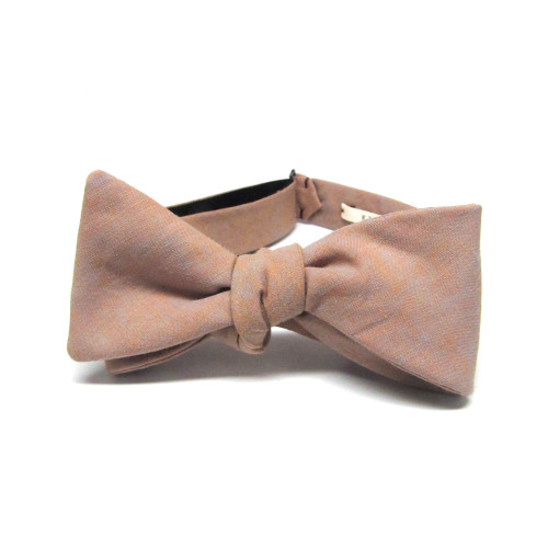 Coral & Grey Bow Tie