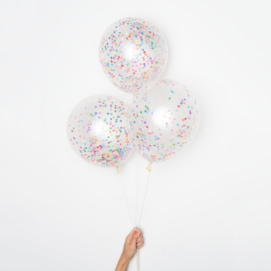 DIY Confetti Balloons, Tiny Rainbow