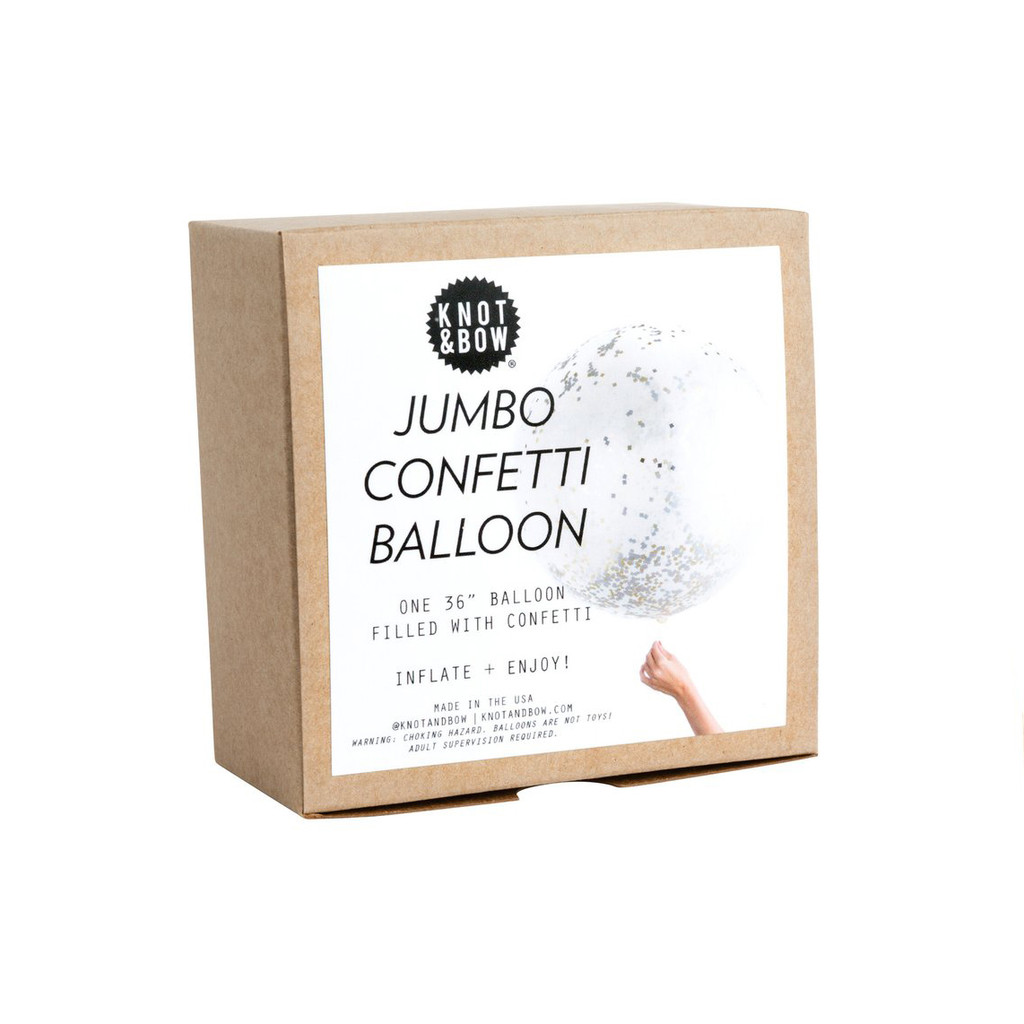 Jumbo Confetti Balloon, Metallic