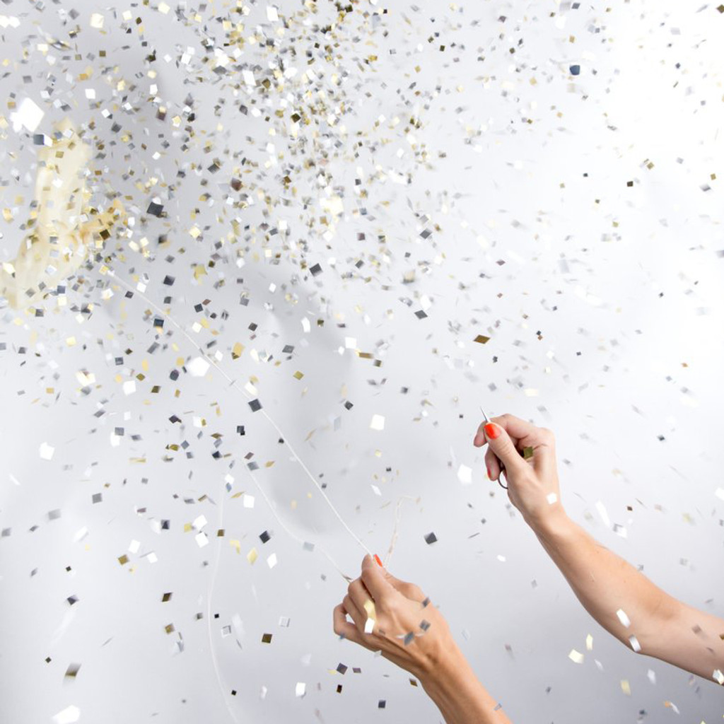 Jumbo Confetti Balloon, Metallic