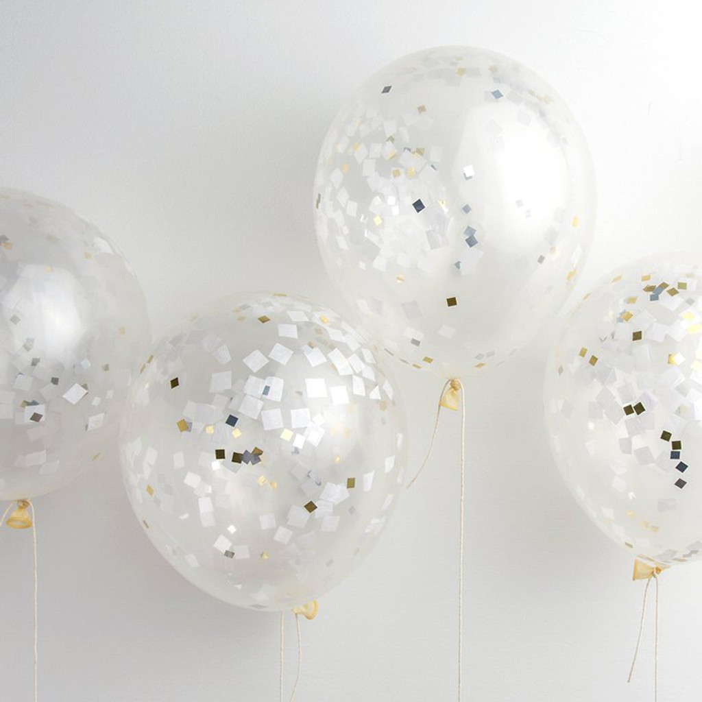 DIY Confetti Balloons, Metallic