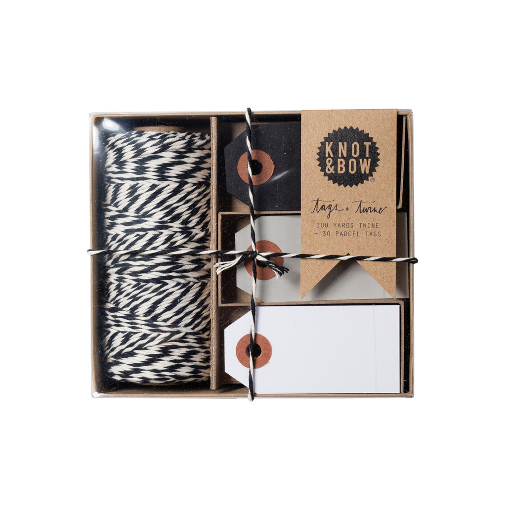 Tag + Twine Box, Natural Black