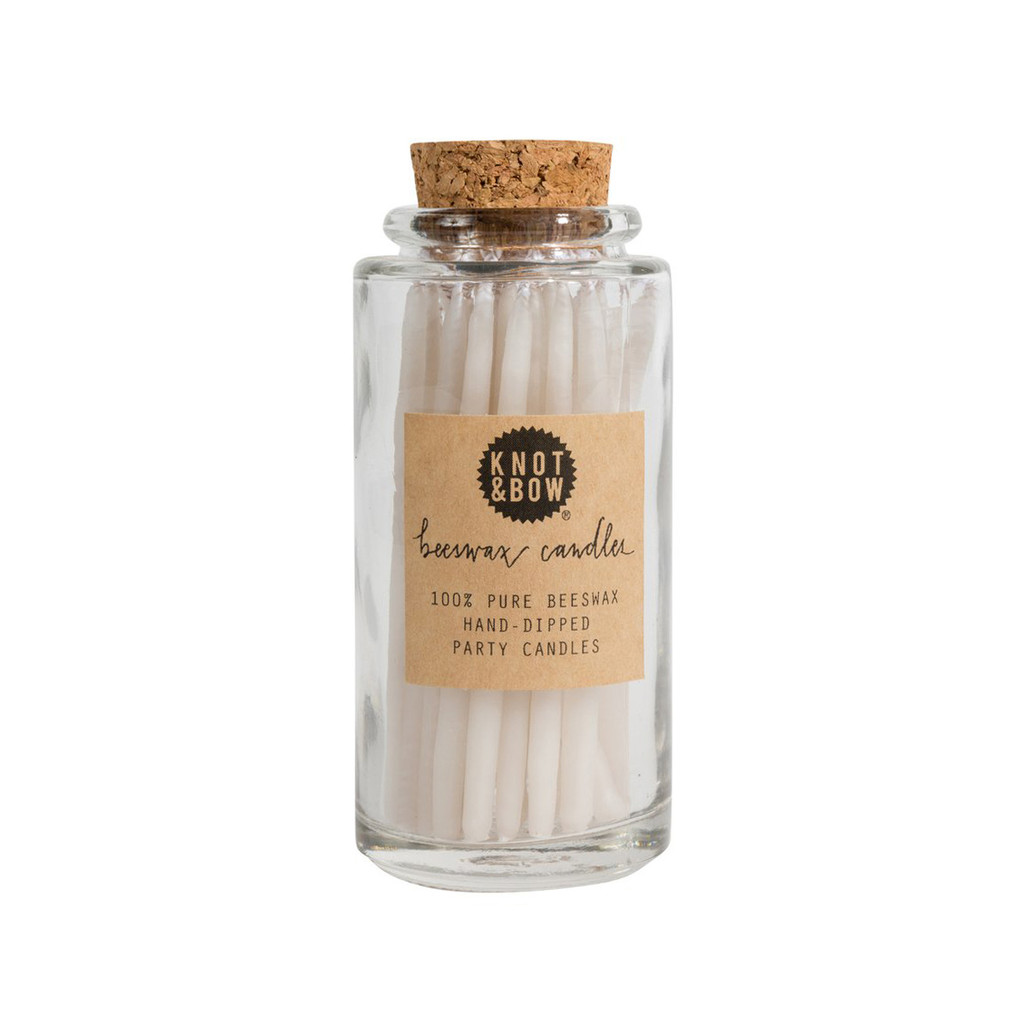 Beeswax Party Candle Jar, Ivory