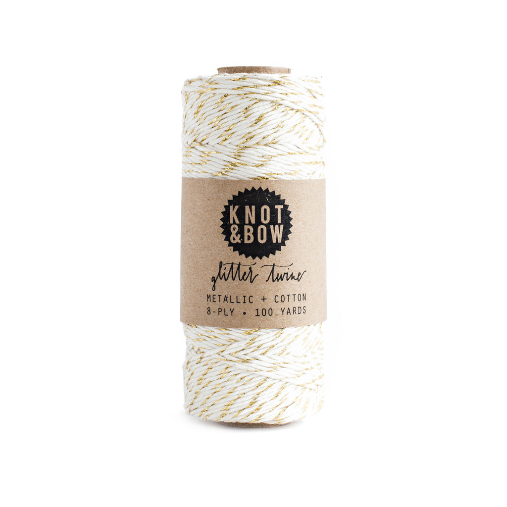 Glitter Twine, Naural + Gold