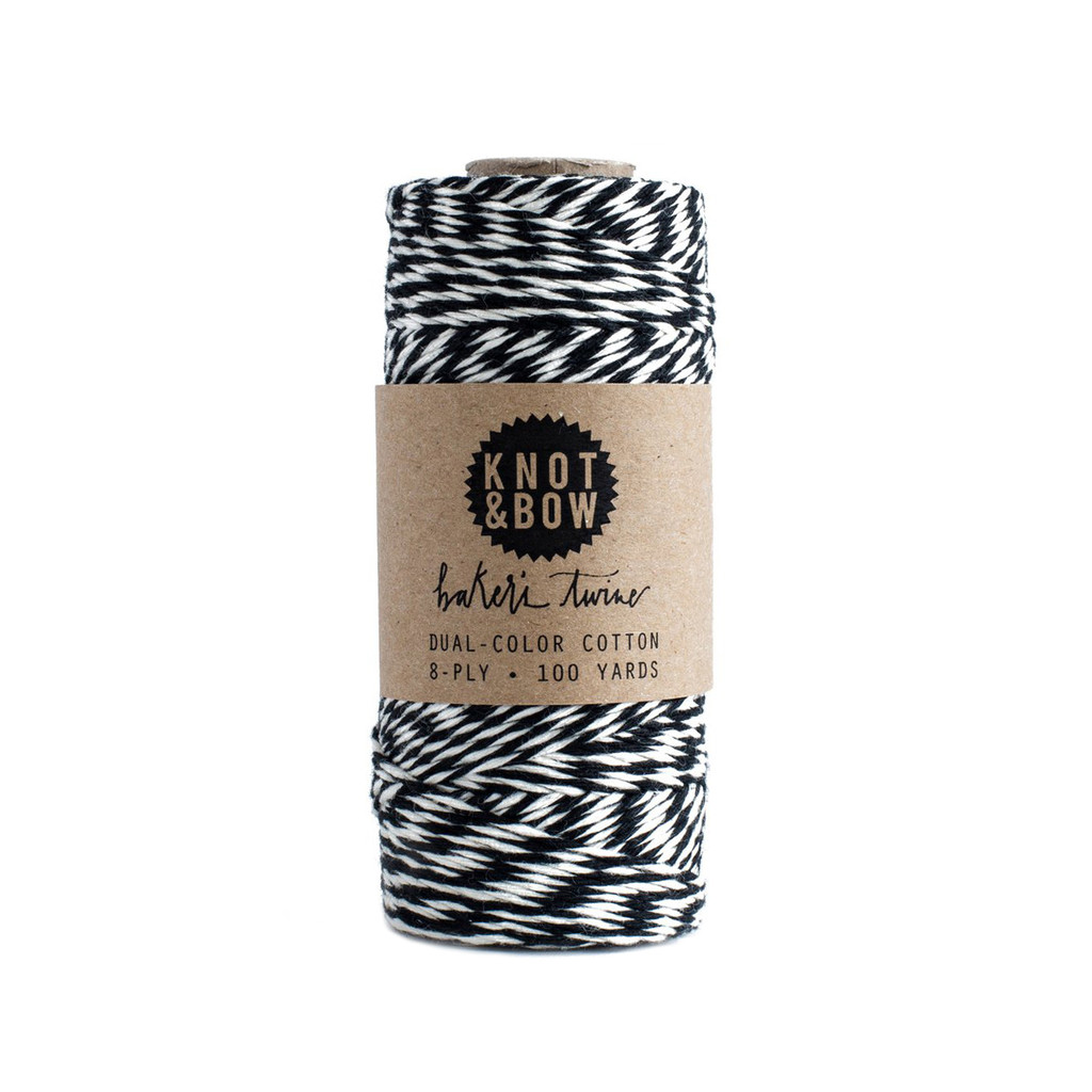 Cotton Twine, Black + Natural