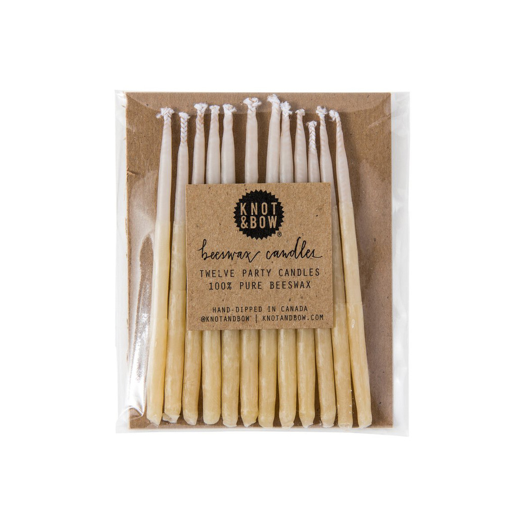 Ombré Beeswax Party Candles, Yellow