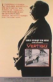 VERTIGO orignal reissue folded 1-sheet movie poster