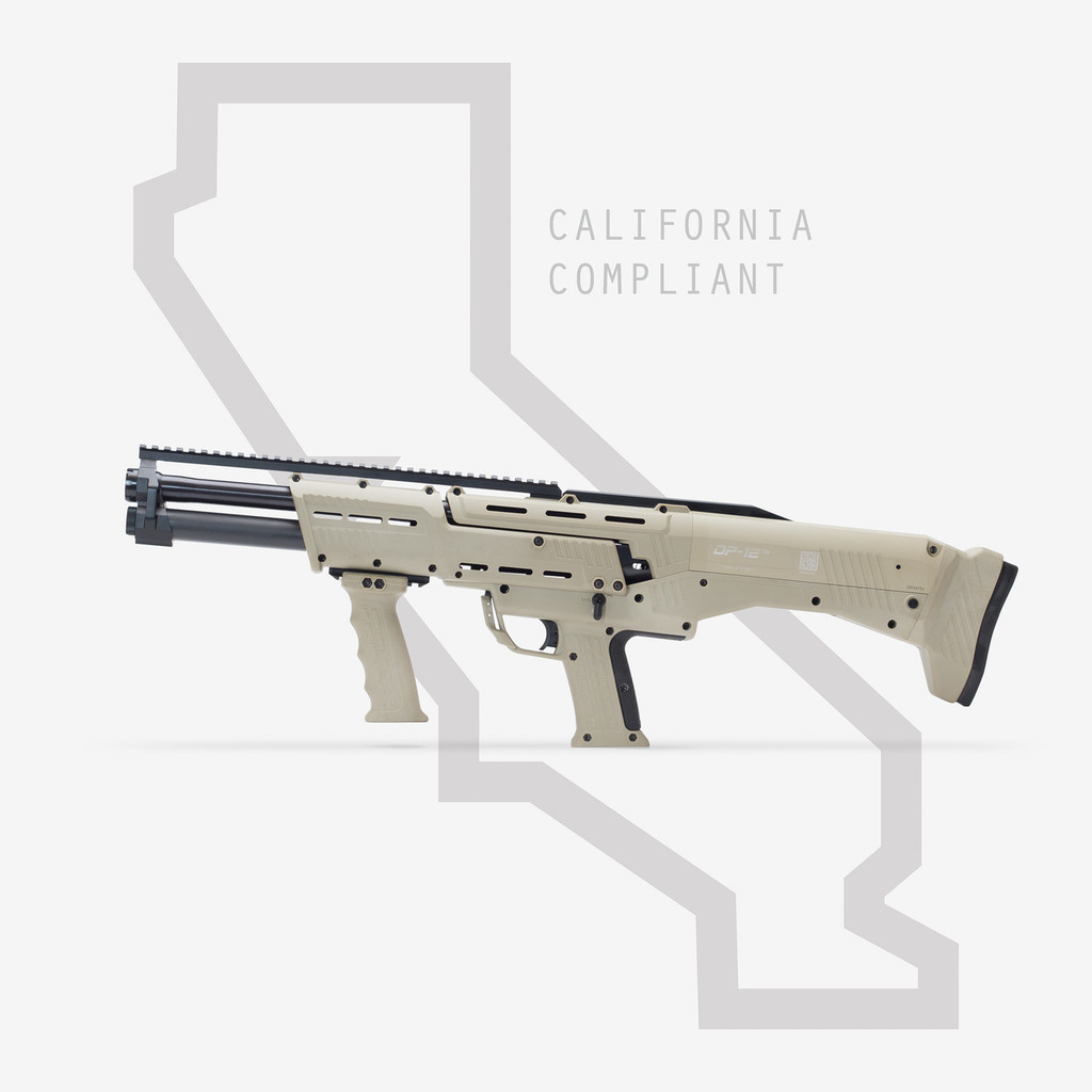 TAN DP-12 DOUBLE BARREL PUMP SHOTGUN CALIFORNIA COMPLIANT