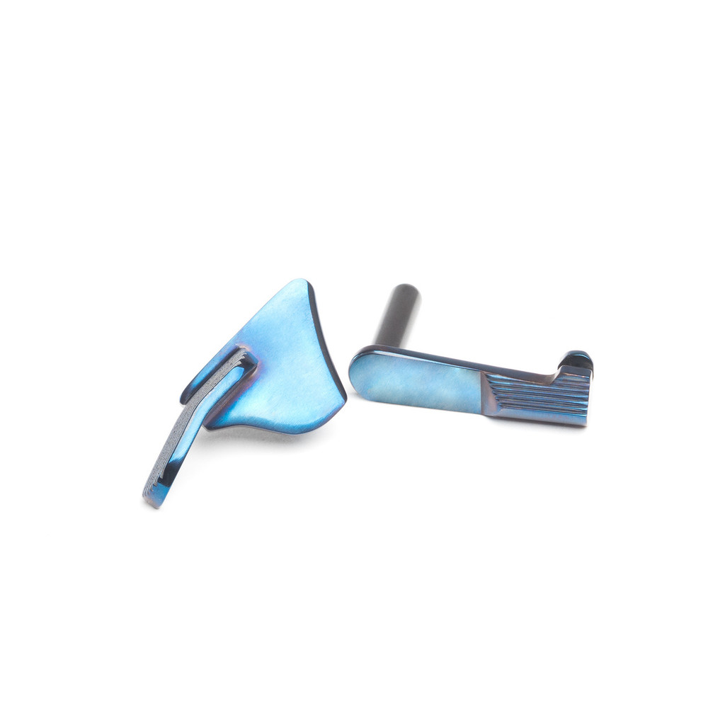 1911 Blued Slide Stop and Wide Extended Safety Kit