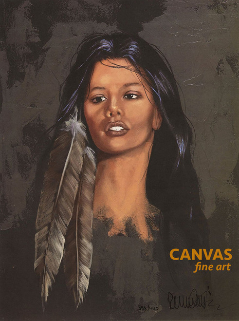 Penni Anne Cross 'Kendra' Native American Canvas Art Signed & Numbered L/E Penni Anne Cross 'Kendra' Native American Canvas Art Signed & Numbered L/E