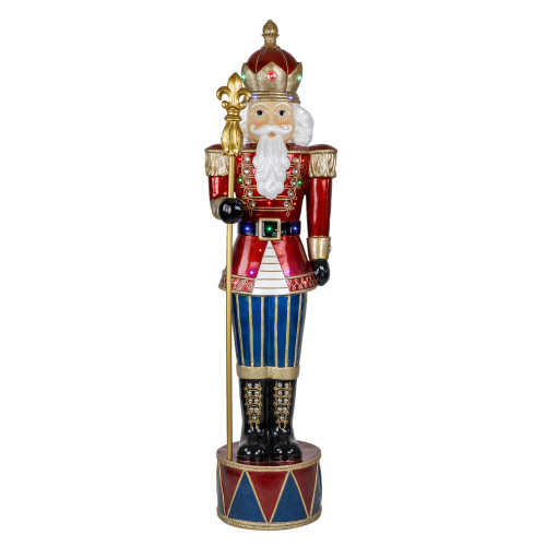 72 LED Lighted Commercial Grade Jeweled Nutcracker with Scepter