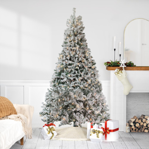 6 5 pre lit heavily flocked pine medium artificial 6 5 pre lit heavily flocked pine medium artificial