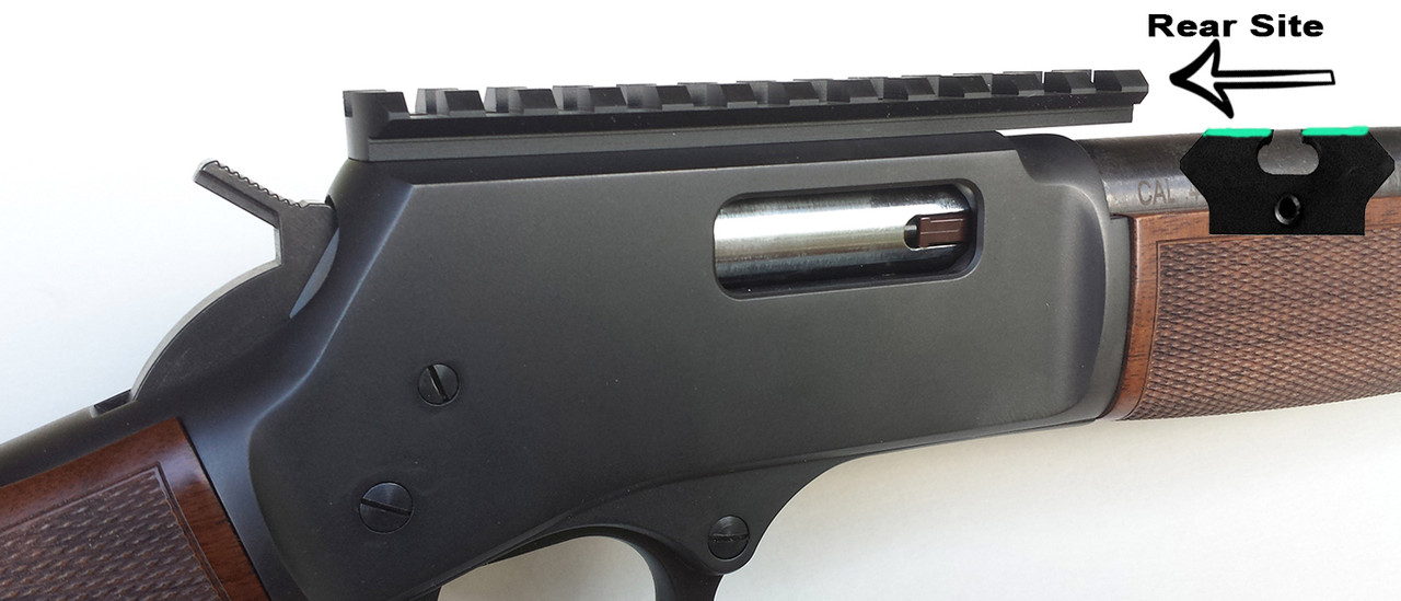 Henry Big Boy Steel Day and Night Sights, Scope Mount Rail