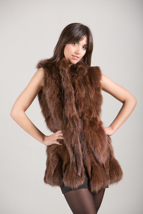 Brown Fox Fur Vest Brown Fox Fur Vest