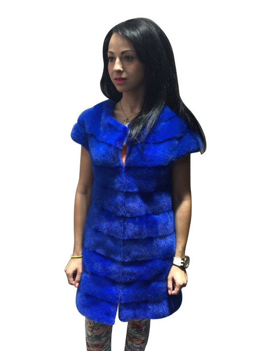 Royal Blue Mink fur vest Royal Blue Mink fur vest