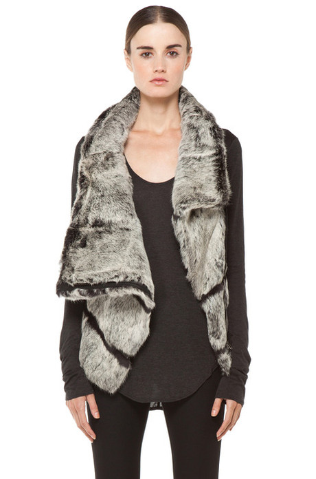 Lang Inspired Flux Fur and Leather Vest Lang Inspired Flux Fur and Leather Vest