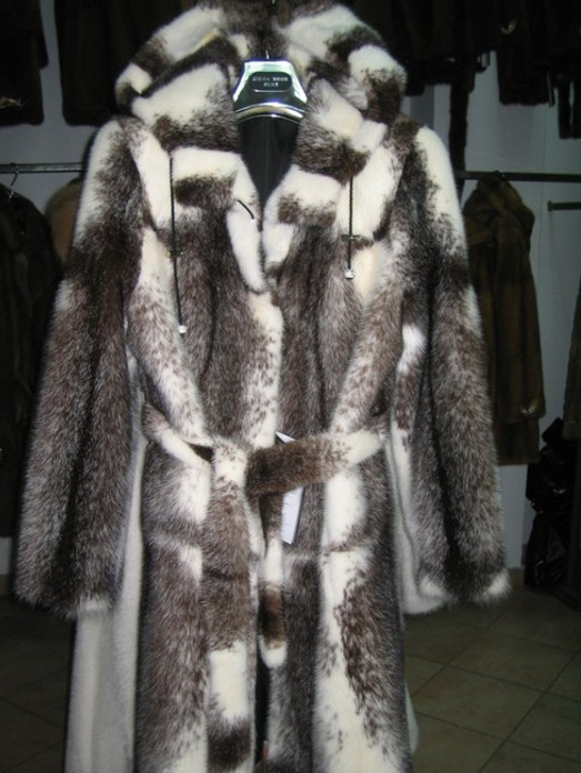 Brand NEW Gray White MINK FUR COAT HOOD size XL Brand NEW Gray White MINK FUR COAT HOOD size XL