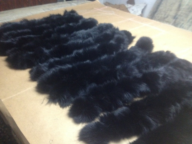 Black Fox fur Trim Black Fox fur Trim