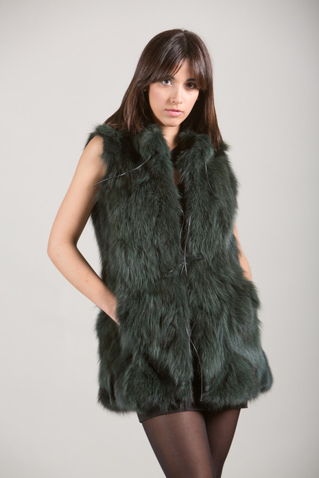 Green Fox Fur Vest Green Fox Fur Vest