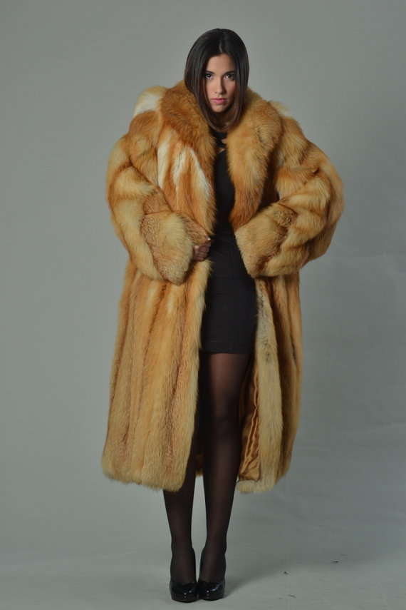 red fox fur coat full length red fox fur coat full length