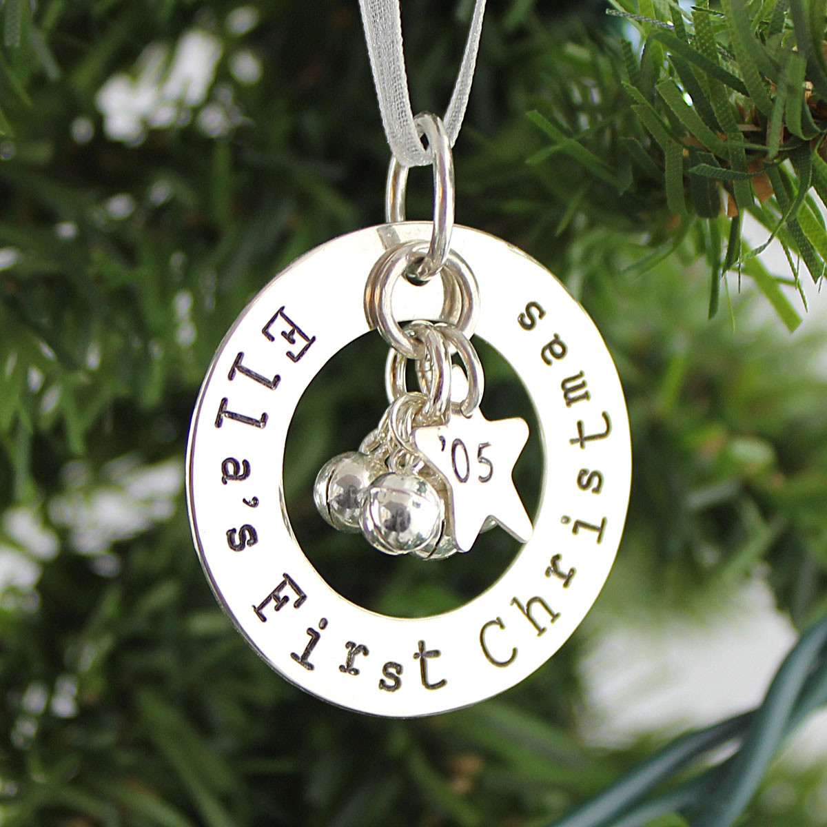 personalized first christmas ornament jingle bells personalized first christmas ornament jingle bells