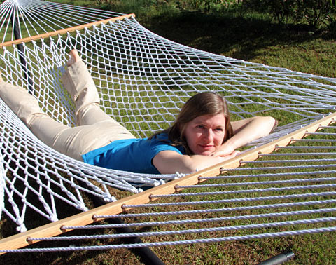 Eco Earth Friendly Recycled Rope Family Size Hammock - Northern Eco Green Polyester Rope Family Sized Hammock - Eco Earth Friendly Recycled Rope Family Size Hammock - Northern