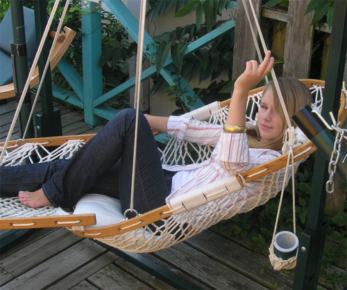Hand crafted Rope Opal Hanging Chair with Footrest FREE ...