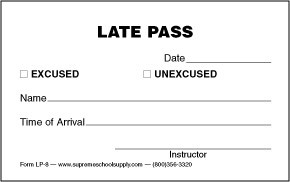 school passes template