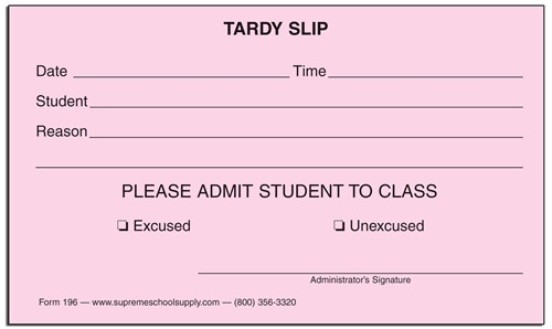 Tardy Slips 196 Supreme School Supply tardy-slips-196-supreme-school-supply