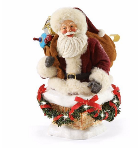 Department 56, Possible Dreams, Hurry Down the Chimney, Santa! "Clothtique" Figurine