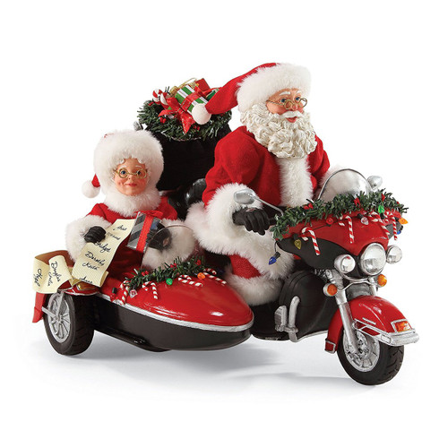 Department 56, Possible Dreams, Good Day For a Ride Santa "Clothtique" Figurine