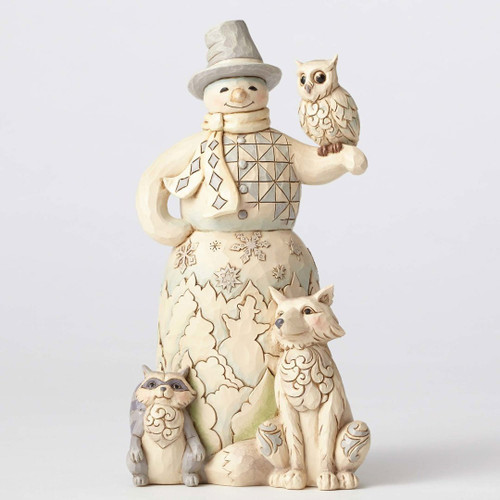 Jim Shore Heartwood Creek - White Woodland Kindred Spirits Woodland Snowman