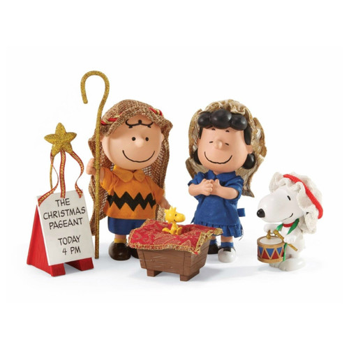Department 56 - Peanuts Clothtique "The Christmas Pageant" 5-Piece Set