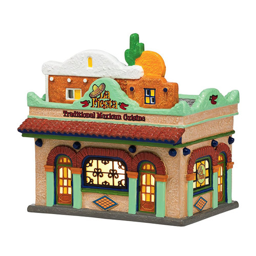 Department 56- Original Snow Village- La Fiesta Restaurant Lit House