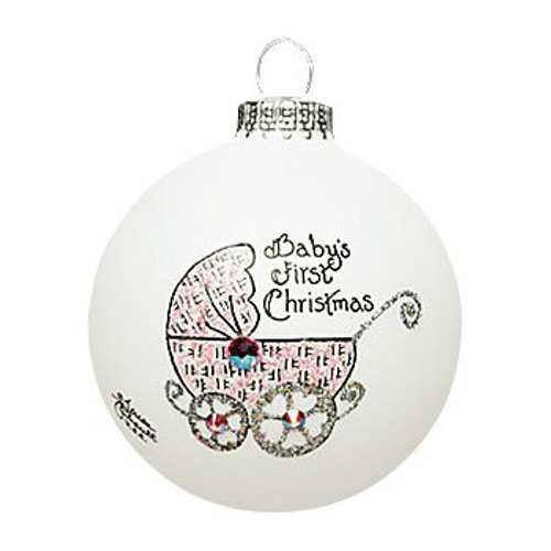 Heart Gifts by Teresa - USA Made Baby Buggy Girl Ornament