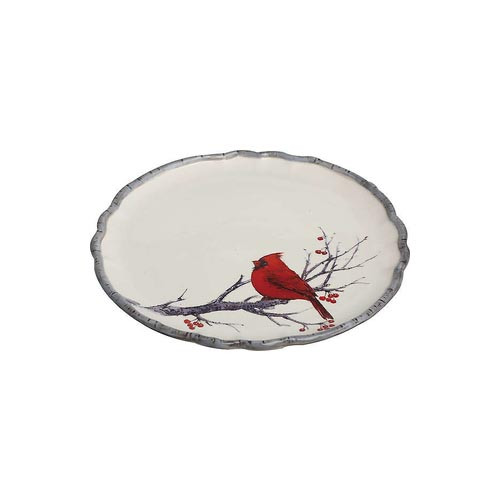 Small Dolomite Woodland Cardinal Plate