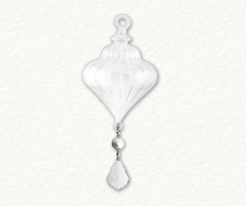 Egyptian Glass Clear Crystal Ornament with Pendant