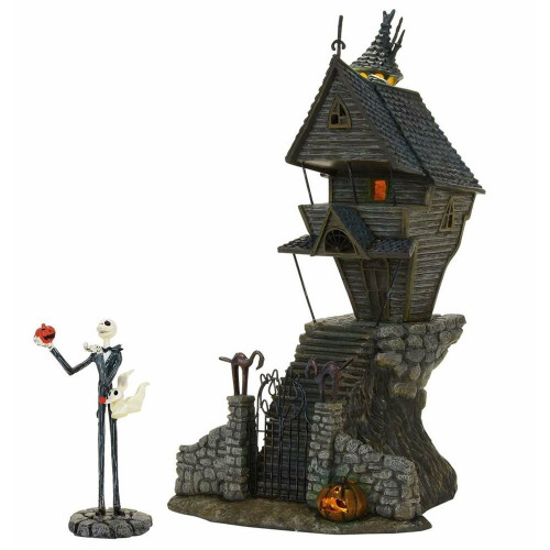 *2017* Department 56 - Nightmare Before Christmas Village - Jack Skellington's House Set of 2