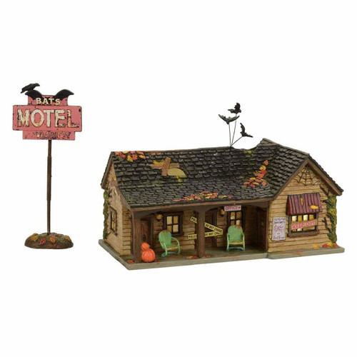 *2017* Department 56 - Halloween Village - Bat's Motel Set of 2