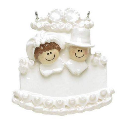 Free Personalization - Wedding Cake Ornament