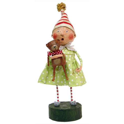 Lori Mitchell Folk Art - Discovering Santa Figurine