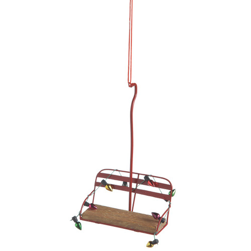 Red Ski Lift Christmas Ornament