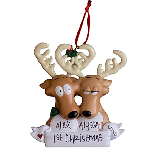 Free Personalization* Reindeer Couple in Love