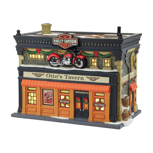 Department 56 - Christmas in The City Village - Otto's Harley Tavern Lit House