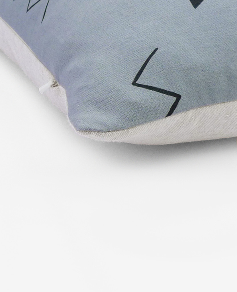 Smoke Grey Zig Zag Pillow