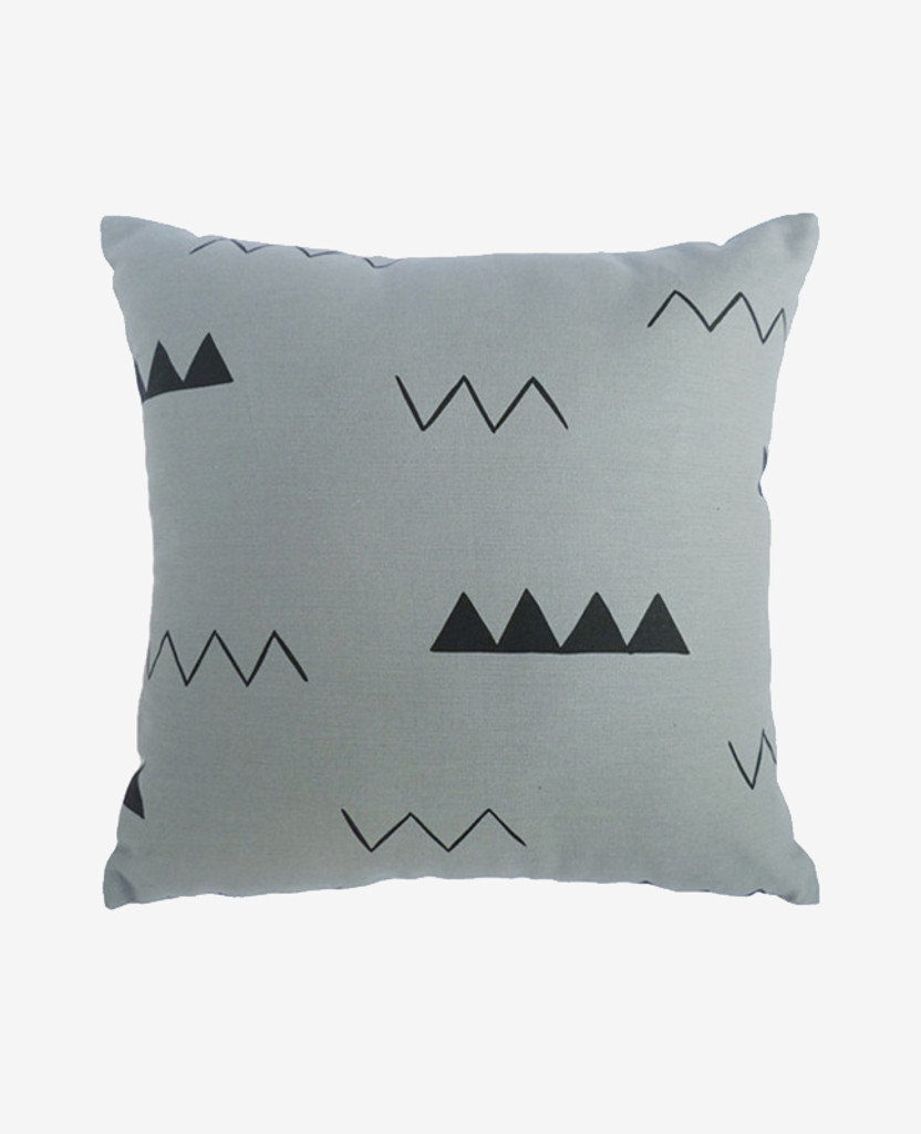Smoke Grey Zig Zag Pillow