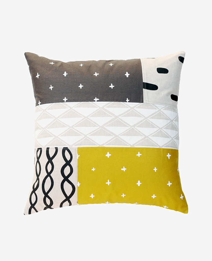 Day + Night Patchwork Pillow